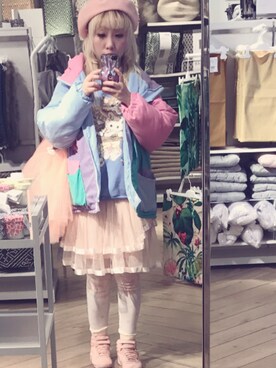 「猫」｜「アイテム（財布/小物）」を使った、cindyさん（レディース・148cm）の春コーディネート