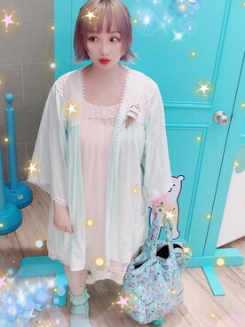 「アイテム（ブローチ/コサージュ）」を使った、cindyさん（レディース・148cm）の秋コーディネート