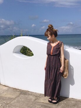 「travel」｜「アイテム（アクセサリー）」を使った、歆さん（レディース・148cm）の夏コーディネート