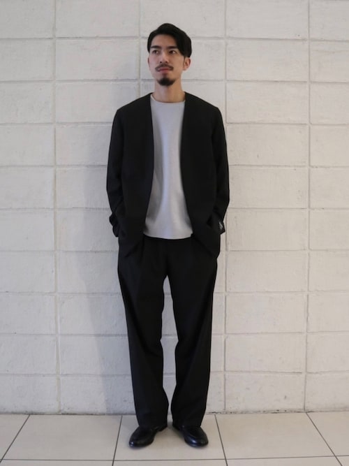 Ishino Adam Et Rope ミント神戸 Adam Et Rope のノーカラージャケットを使ったコーディネート Wear