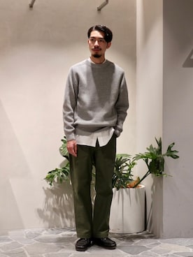 「NECESSARY or UNNECESSARY（ネセサリーオアアンネセサリー）のアイテム（パンツ）」を使った、ISHINOさん（メンズ・175cm）の冬コーディネート