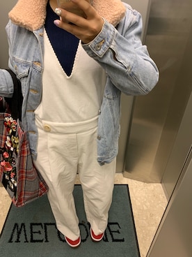 「ZARA（ザラ）のアイテム（サロペット/オーバーオール）」を使った、 ゆきさん（レディース・152cm）の冬コーディネート