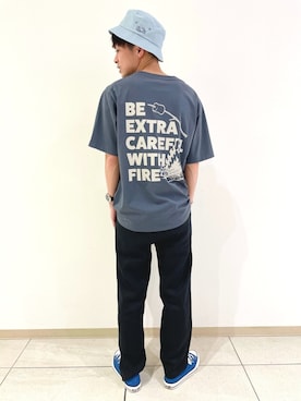 「FRUIT OF THE LOOM（フルーツオブザルーム）のアイテム（帽子）」を使った、みやさんさん（メンズ・171cm）の春コーディネート