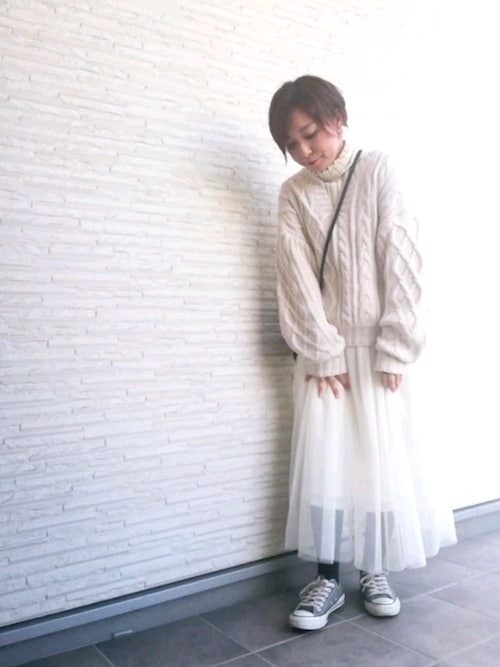Mayumi 154センチ Titivateのニット セーターを使ったコーディネート Wear