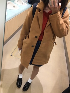 「SEVENDAYS=SUNDAY（セブンデイズサンデイ）のアイテム（チェスターコート）」を使った、ﾀ ｷさん（レディース・159cm）の冬コーディネート