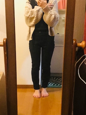 「OLIVE des OLIVE（オリーブデオリーブ）のケーブルベルト付ショートガウン（カーディガン/ボレロ）」を使った、HANAさん（レディース・150cm）の秋コーディネート