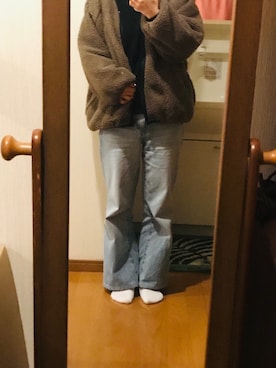 「RETRO GIRL（レトロガール）のアイテム（ブルゾン）」を使った、HANAさん（レディース・150cm）の冬コーディネート