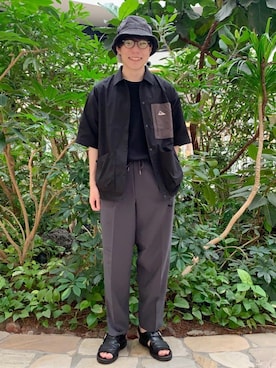 「USAコットン」｜「アイテム（帽子）」を使った、coen 桂さん（メンズ・171cm）の夏コーディネート