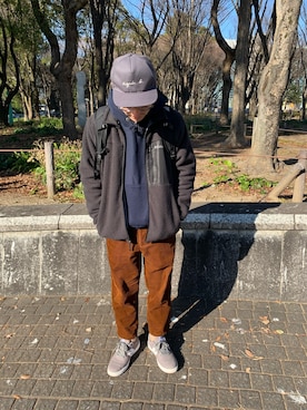 「アニエスベー」｜「アイテム（ブルゾン）」を使った、としおさん（メンズ・169cm）の冬コーディネート