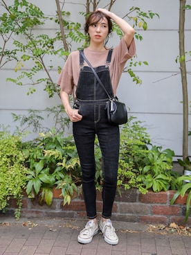 「select MOCA（セレクトモカ）のアイテム（オールインワン・サロペット）」を使った、SELECT MOCAさん（レディース・160cm）の夏コーディネート