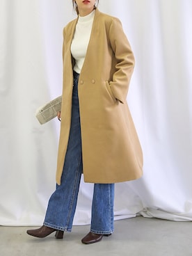 「select MOCA（セレクトモカ）のアイテム（ステンカラーコート）」を使った、SELECT MOCAさん（レディース・160cm）の秋コーディネート