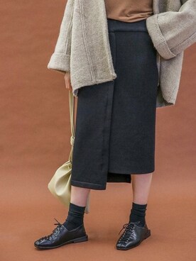 「アイテム（その他トップス、ブラウン系）」を使った、SELECT MOCAさん（レディース・160cm）の冬コーディネート