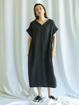 「2wayワンピース」｜「アイテム（アクセサリー）」を使った、SELECT MOCAさん（レディース・160cm）の夏コーディネート