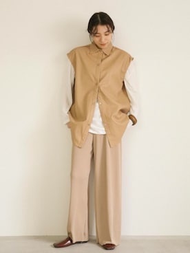 「ミニマル」｜「アイテム（ジャケット/アウター）」を使った、SELECT MOCAさん（レディース・160cm）の秋コーディネート