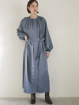 「コートワンピ」｜SELECT MOCAさん（レディース・163cm）の秋コーディネート