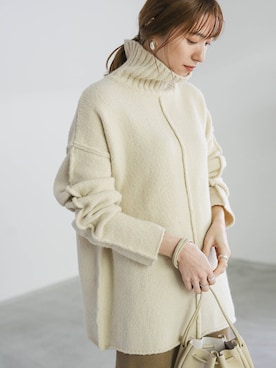 「select MOCA（セレクトモカ）のリンキングオーバーサイズタートルニット（ニット/セーター）」を使った、SELECT MOCAさん（レディース・160cm）の冬コーディネート