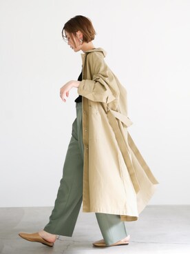 「select MOCA（セレクトモカ）のアイテム（ステンカラーコート）」を使った、SELECT MOCAさん（レディース・160cm）の冬コーディネート