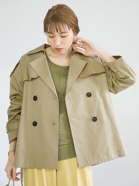 「select MOCA（セレクトモカ）のアイテム（トレンチコート）」を使った、SELECT MOCAさん（レディース・160cm）の春コーディネート