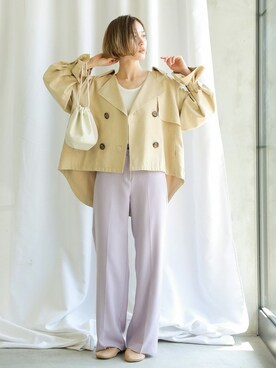 「select MOCA（セレクトモカ）のアイテム（トレンチコート）」を使った、SELECT MOCAさん（レディース・163cm）の春コーディネート