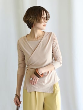 「カシュクール」｜「アイテム（アンサンブル）」を使った、SELECT MOCAさん（レディース・163cm）の春コーディネート
