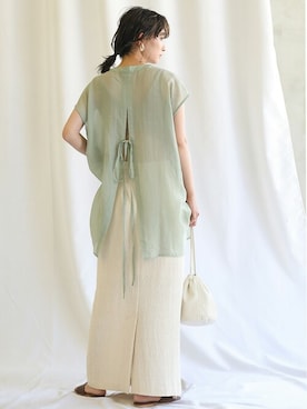 SELECT MOCAさん（レディース・158cm）の夏コーディネート