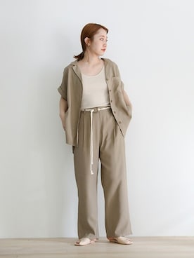 「select MOCA（セレクトモカ）のアイテム（セットアップ）」を使った、SELECT MOCAさん（レディース・163cm）の夏コーディネート
