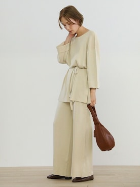 「select MOCA（セレクトモカ）のアイテム（セットアップ）」を使った、SELECT MOCAさん（レディース・163cm）の秋コーディネート