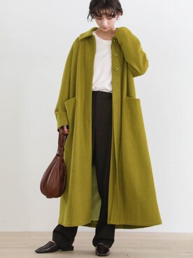 「select MOCA（セレクトモカ）のアイテム（ステンカラーコート）」を使った、SELECT MOCAさん（レディース・163cm）の秋コーディネート