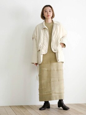 「select MOCA（セレクトモカ）のアイテム（その他アウター）」を使った、SELECT MOCAさん（レディース・163cm）の秋コーディネート
