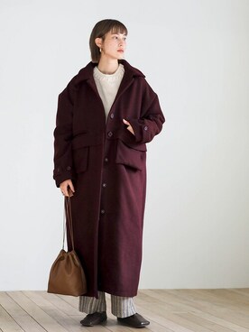 「select MOCA（セレクトモカ）のアイテム（その他アウター）」を使った、SELECT MOCAさん（レディース・163cm）の冬コーディネート