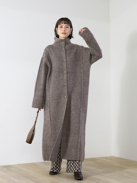 「select MOCA（セレクトモカ）のアイテム（その他アウター）」を使った、SELECT MOCAさん（レディース・163cm）の冬コーディネート