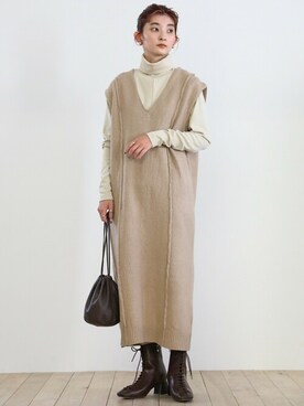 SELECT MOCAさん（レディース・158cm）の冬コーディネート