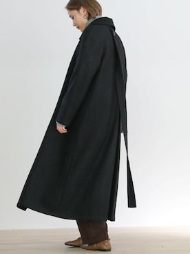 「select MOCA（セレクトモカ）のアイテム（ステンカラーコート）」を使った、SELECT MOCAさん（レディース・163cm）の冬コーディネート