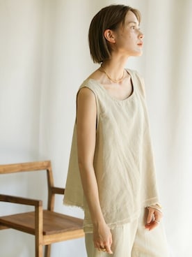 「カットオフ」｜「アイテム（キャミソール）」を使った、SELECT MOCAさん（レディース・163cm）の夏コーディネート