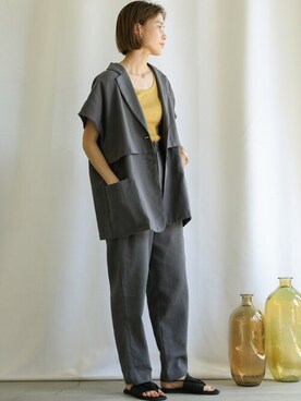 「select MOCA（セレクトモカ）のアイテム（その他アウター）」を使った、SELECT MOCAさん（レディース・163cm）の夏コーディネート