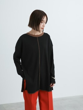 「リブ　」｜「アイテム（アクセサリー）」を使った、SELECT MOCAさん（レディース・163cm）の夏コーディネート