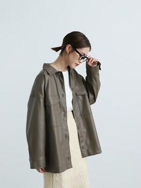 「select MOCA（セレクトモカ）のアイテム（その他アウター）」を使った、SELECT MOCAさん（レディース・163cm）の秋コーディネート