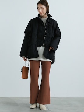 「select MOCA（セレクトモカ）のアイテム（その他アウター）」を使った、SELECT MOCAさん（レディース・163cm）の秋コーディネート