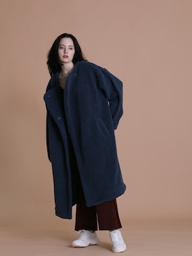 「select MOCA（セレクトモカ）のアイテム（その他アウター）」を使った、SELECT MOCAさん（レディース・172cm）の秋コーディネート
