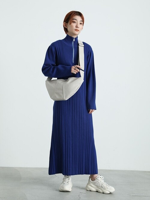 SINME シンメ ディープVネックワンピース アルパカ モフモフ SINME