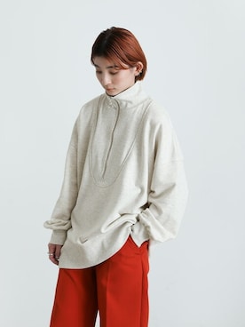 「リブ　」｜「アイテム（アクセサリー）」を使った、SELECT MOCAさん（レディース・158cm）の冬コーディネート