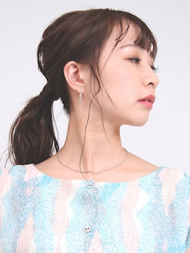 「アイテム（ピアス（両耳用））」を使った、YURIさん（レディース・155cm）の冬コーディネート