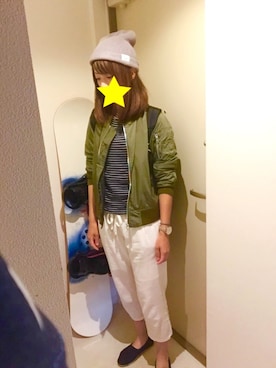 「alpha」｜「アイテム（スリッポン）」を使った、ぴーさんさん（レディース・163cm）の秋コーディネート