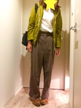 「chico_（チコ）のアイテム（パンツ）」を使った、ぴーさんさん（レディース・163cm）の秋コーディネート