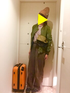 「chico_（チコ）のアイテム（パンツ）」を使った、ぴーさんさん（レディース・163cm）の秋コーディネート