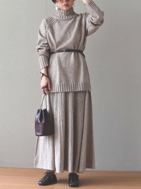 「ニットアップ」｜「アイテム（その他シューズ）」を使った、hanacoさん（レディース・155cm）の秋コーディネート