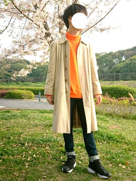 「lideal（リデアル）のアイテム（デニムパンツ）」を使った、ゆーせーさん（メンズ・162cm）の春コーディネート