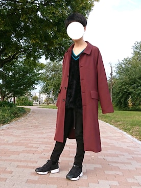 「アイテム（ステンカラーコート）」を使った、ゆーせーさん（メンズ・162cm・20代）の秋コーディネート
