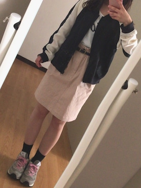 「RAY CASSIN（レイカズン）のアイテム（MA-1）」を使った、やまあいさん（レディース・146cm）の夏コーディネート