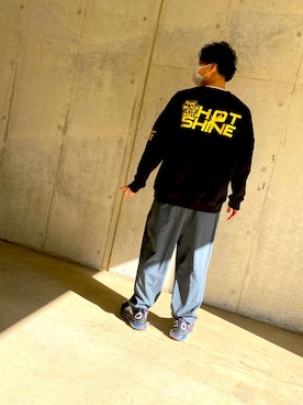 「BlackEyePatch（ブラックアイパッチ）のアイテム（スウェット）」を使った、けちゃむずさん（メンズ・180cm）の春コーディネート